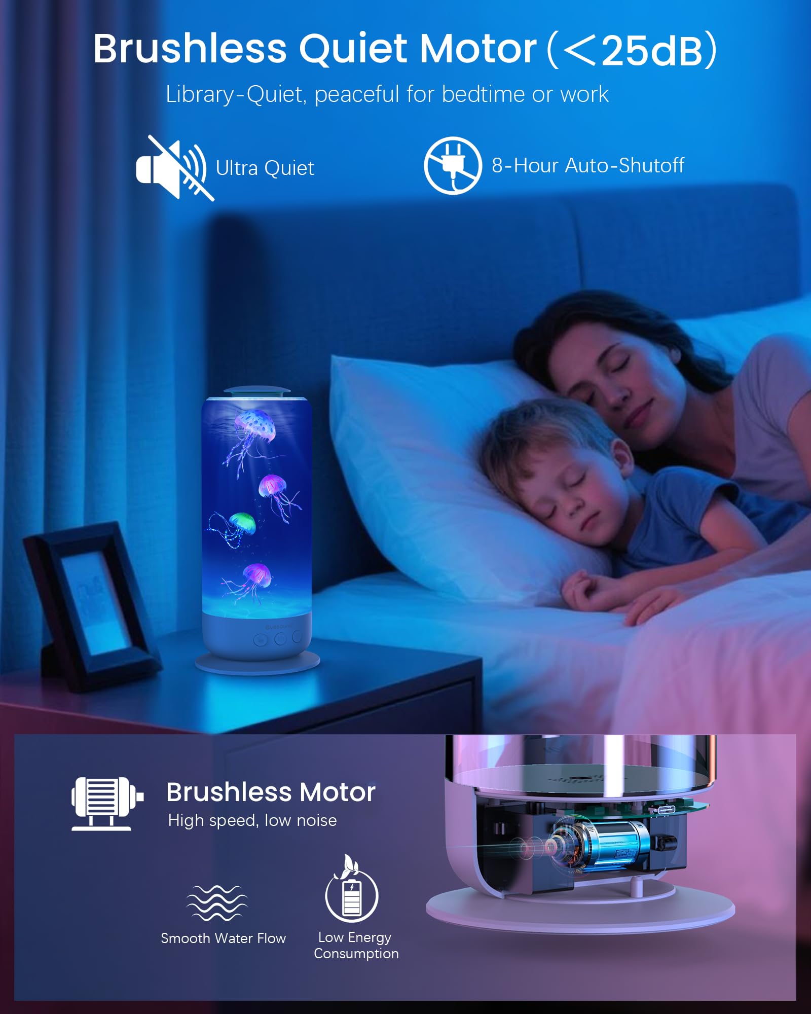 Amazon.co.jp : Eyesound クラゲランプ - 7色変化するLEDタンク